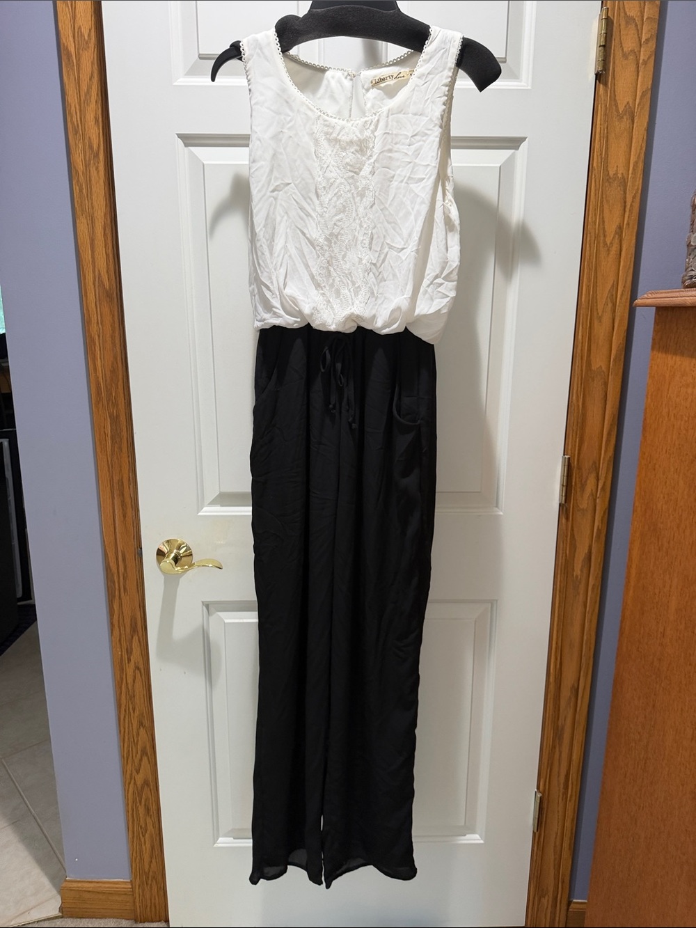 Liberty Love Black and White Maxi Skirted Jumpsuit